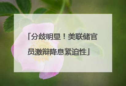 分歧明显！美联储官员激辩降息紧迫性