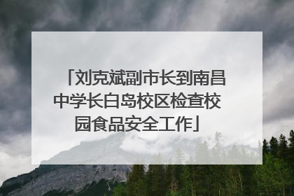 刘克斌副市长到南昌中学长白岛校区检查校园食品安全工作