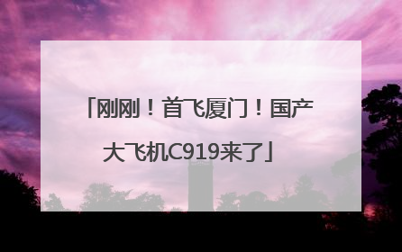 刚刚！首飞厦门！国产大飞机C919来了