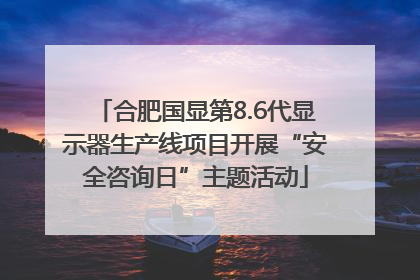 合肥国显第8.6代显示器生产线项目开展“安全咨询日”主题活动