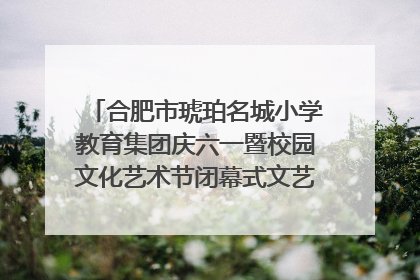 合肥市琥珀名城小学教育集团庆六一暨校园文化艺术节闭幕式文艺汇演圆满举行