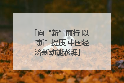 向“新”而行 以“新”提质 中国经济新动能澎湃