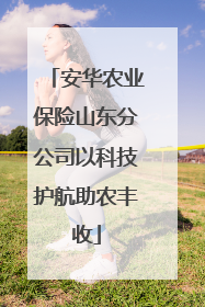 安华农业保险山东分公司以科技护航助农丰收