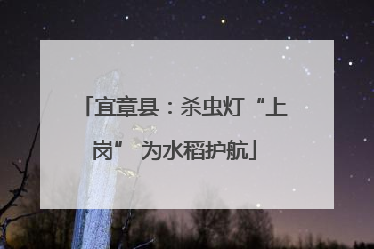 宜章县：杀虫灯“上岗” 为水稻护航