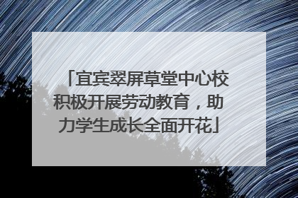 宜宾翠屏草堂中心校积极开展劳动教育，助力学生成长全面开花