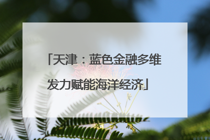 天津：蓝色金融多维发力赋能海洋经济