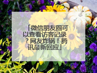 微信朋友圈可以查看访客记录？网友炸锅！腾讯最新回应