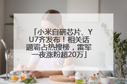 小米自研芯片、YU7齐发布！相关话题霸占热搜榜，雷军一夜涨粉超20万
