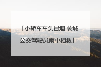 小轿车车头冒烟 蒙城公交驾驶员雨中相救