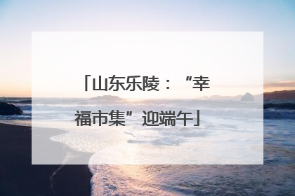 山东乐陵：“幸福市集”迎端午