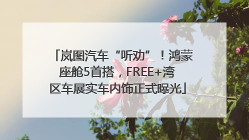 岚图汽车“听劝”！鸿蒙座舱5首搭，FREE+湾区车展实车内饰正式曝光