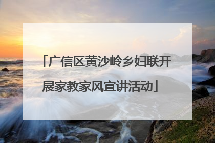 广信区黄沙岭乡妇联开展家教家风宣讲活动