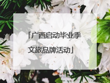 广西启动毕业季文旅品牌活动
