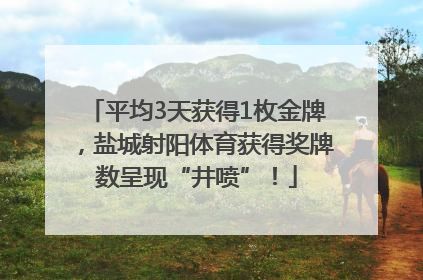 平均3天获得1枚金牌，盐城射阳体育获得奖牌数呈现“井喷”！
