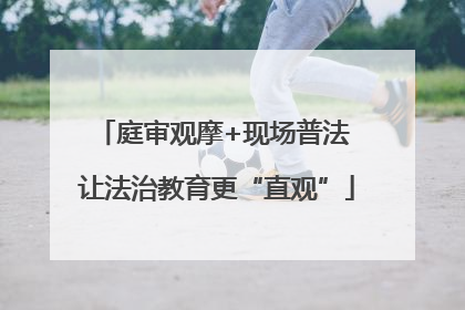 庭审观摩+现场普法 让法治教育更“直观”
