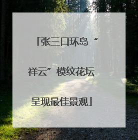 张三口环岛“祥云”模纹花坛呈现最佳景观
