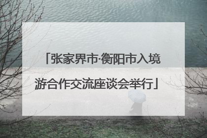 张家界市·衡阳市入境游合作交流座谈会举行