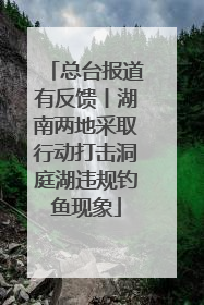 总台报道有反馈丨湖南两地采取行动打击洞庭湖违规钓鱼现象
