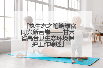 执生态之笔绘绿富同兴新画卷——甘肃省高台县生态环境保护工作综述