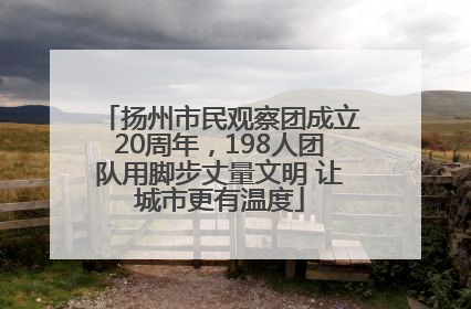 扬州市民观察团成立20周年，198人团队用脚步丈量文明 让城市更有温度