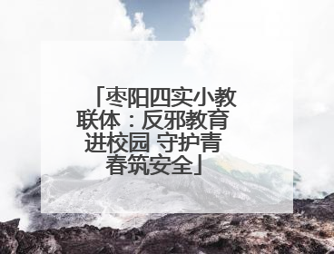 枣阳四实小教联体：反邪教育进校园 守护青春筑安全