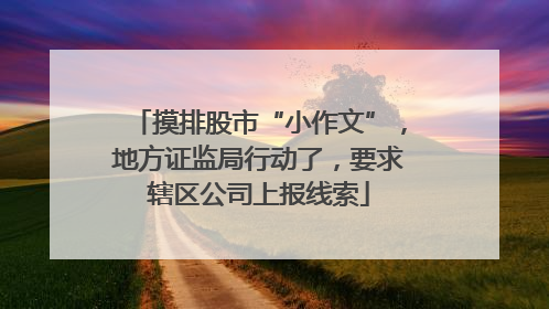 摸排股市“小作文”，地方证监局行动了，要求辖区公司上报线索