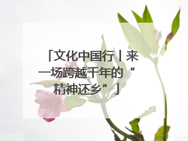 文化中国行丨来一场跨越千年的“精神还乡”
