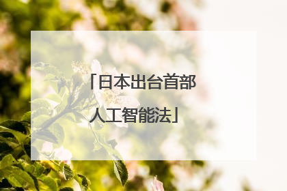 日本出台首部人工智能法