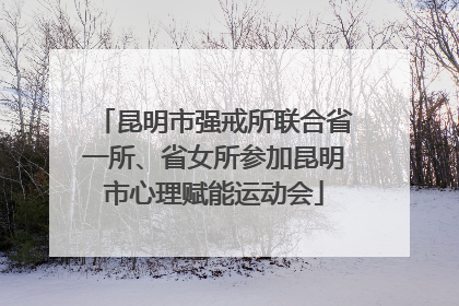 昆明市强戒所联合省一所、省女所参加昆明市心理赋能运动会