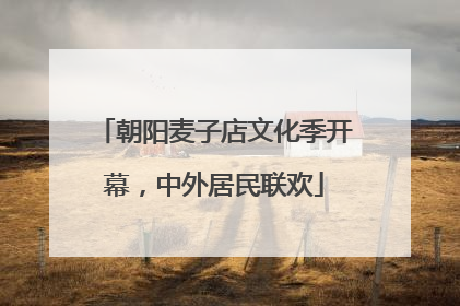 朝阳麦子店文化季开幕，中外居民联欢