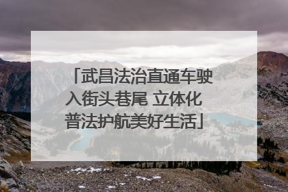 武昌法治直通车驶入街头巷尾 立体化普法护航美好生活