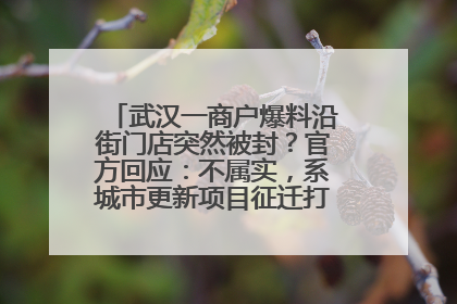 武汉一商户爆料沿街门店突然被封？官方回应：不属实，系城市更新项目征迁打围，此前已公示