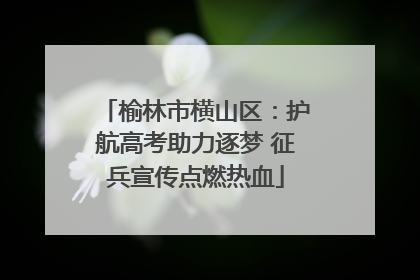 榆林市横山区：护航高考助力逐梦 征兵宣传点燃热血