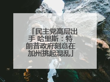 民主党高层出手 哈里斯：特朗普政府刻意在加州挑起混乱