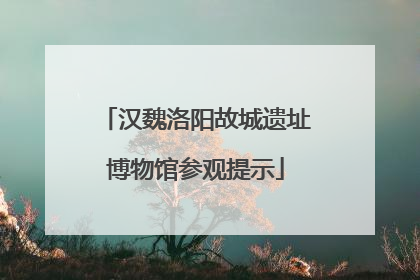 汉魏洛阳故城遗址博物馆参观提示