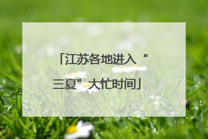 江苏各地进入“三夏”大忙时间