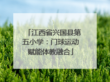 江西省兴国县第五小学：门球运动赋能体教融合