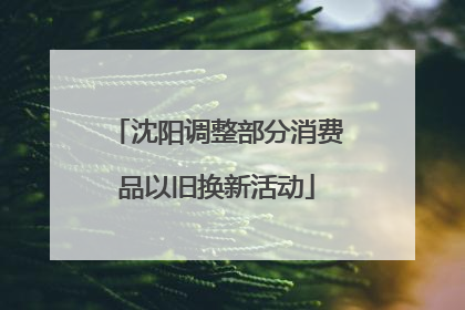 沈阳调整部分消费品以旧换新活动