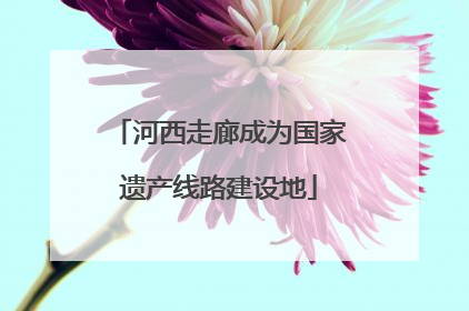 河西走廊成为国家遗产线路建设地