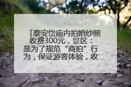 泰安岱庙内拍婚纱照收费300元，景区：是为了规范“商拍”行为，保证游客体验，收取费用全部上交国库