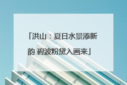 洪山：夏日水景添新韵 碧波粉黛入画来