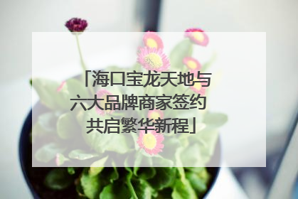 海口宝龙天地与六大品牌商家签约 共启繁华新程