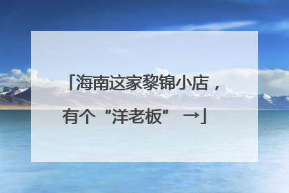 海南这家黎锦小店，有个“洋老板” →