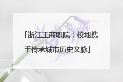 浙江工商职院：校地携手传承城市历史文脉