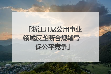 浙江开展公用事业领域反垄断合规辅导 促公平竞争