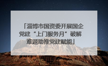 淄博市国资委开展国企党建“上门服务月”破解难题助推党建赋能