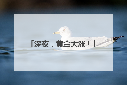 深夜，黄金大涨！