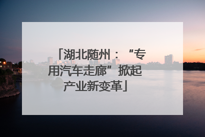 湖北随州：“专用汽车走廊”掀起产业新变革
