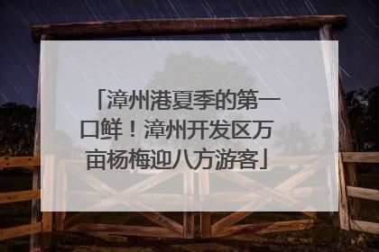 漳州港夏季的第一口鲜！漳州开发区万亩杨梅迎八方游客