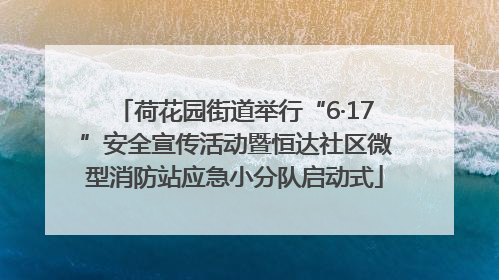 荷花园街道举行“6·17”安全宣传活动暨恒达社区微型消防站应急小分队启动式